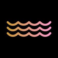 Water Wave Icon Design vector
