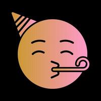 Partying Face Icon Design vector