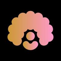Clown Wig Icon Design vector