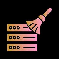 Data Cleaning Icon Design vector
