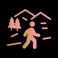 Nature Walk Icon Design vector