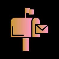 Mailbox Flag Icon Design vector
