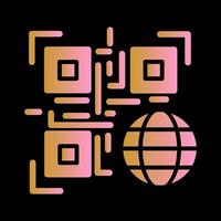 QR Code Website Icon Design vector