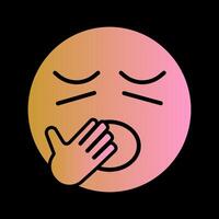 Yawning Face Icon Design vector