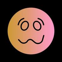 Woozy Face Icon Design vector