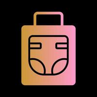 Diaper Bag Icon Design vector