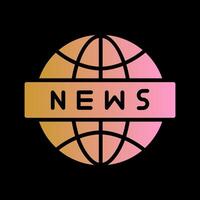 News Globe Icon Design vector