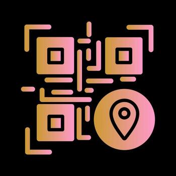qr código GPS icono diseño vector