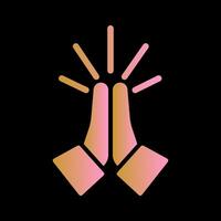 Folded Hands Icon Design vector
