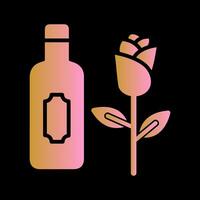Wine and Roses Icon Design vector