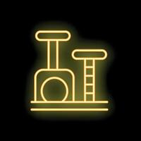 Neon cat tree glowing on a black background vector
