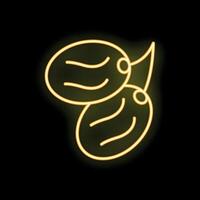 Glowing neon icon of dates for ramadan kareem celebration vector