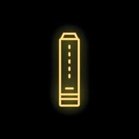 Neon wi fi router glowing on black background vector