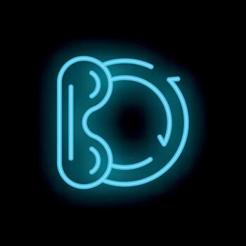 neón icono de nube informática datos sincronización proceso vector