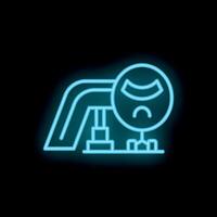 Neon sign representing a sad playground on a black background vector