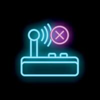 Neon wifi router showing no internet connection vector