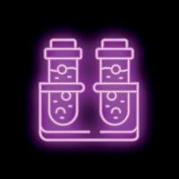 Neon icon of water cooler with sad emoji representing dehydration vector