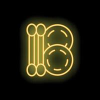 Neon sign of a dish drying rack over a countertop vector