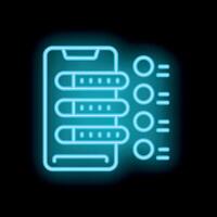 Smartphone sending data to the cloud in neon light style vector