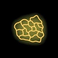 Glowing neon map of poland with administrative divisions vector