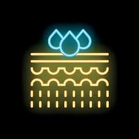 Neon icon of water cycle showing water seeping into ground vector