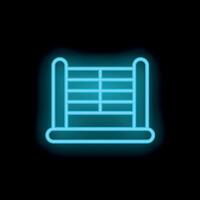 Neon icon of abacus showing calculation on black background vector