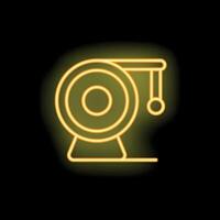 Neon icon of a yo yo toy glowing on black background vector