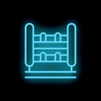 Neon sign showing monkey bars for children on a playground vector