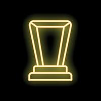 Neon sign of empty museum stage displaying nothing vector