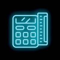Neon pos terminal accepting contactless payment vector