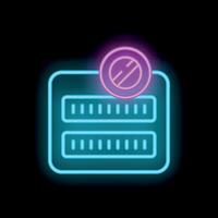 Neon server icon showing blocked access to database vector