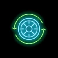 Neon sign representing the concept of recurring deposit vector