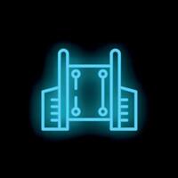 Glowing neon icon of a jungle gym for children playing on a playground vector