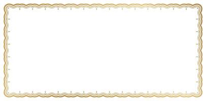 wavy lines paper frames with clipping path golden colors isolated white backgrounds for frame picture and images, certificate of commendation, borders divider, labels, photos framed minimalist designs vector