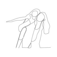 continuous line icon design for mothers day related topics. vector