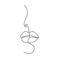 Concept symbol of makeup and lipstick in simple vector