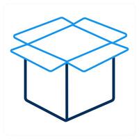 Box and open box icon concept vector