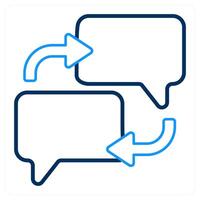 Communication and discussion icon concept vector