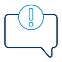 Error in comment and alert icon concept vector