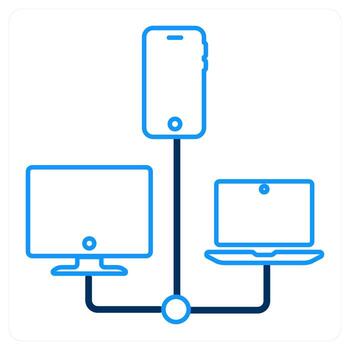 conexión y red icono concepto vector