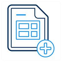 Add sheet and add icon concept vector