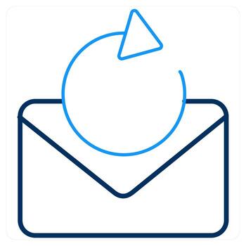 Refresh message and refresh icon concept vector