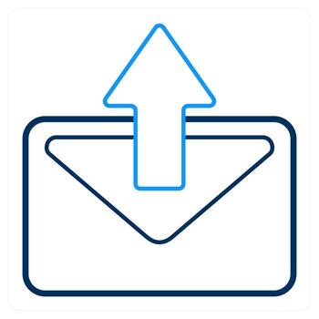 Forward message and forwarding icon concept vector