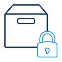 Secure Box and secure icon concept vector