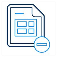Remove sheet and page icon concept vector