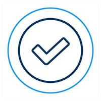 Verified and right icon concept vector
