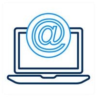 Mention and at the rate icon concept vector