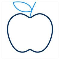 Apple and fruit icon concept vector