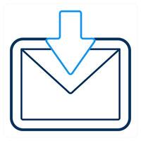 Received mail and mail icon concept vector