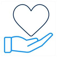 like and heart icon concept vector